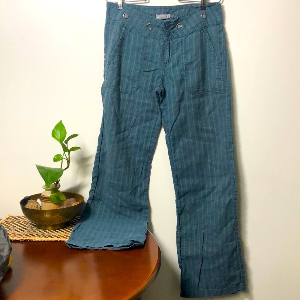 Prana wide leg pants size 4 cotton/linen Comfy!